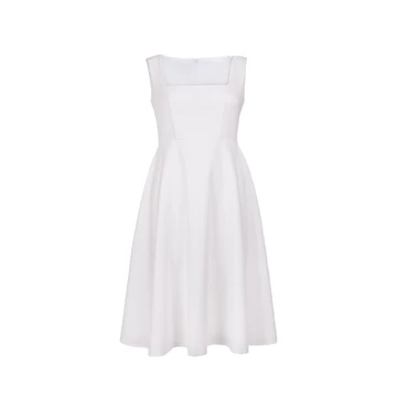 LINEN DRESS - fehér
