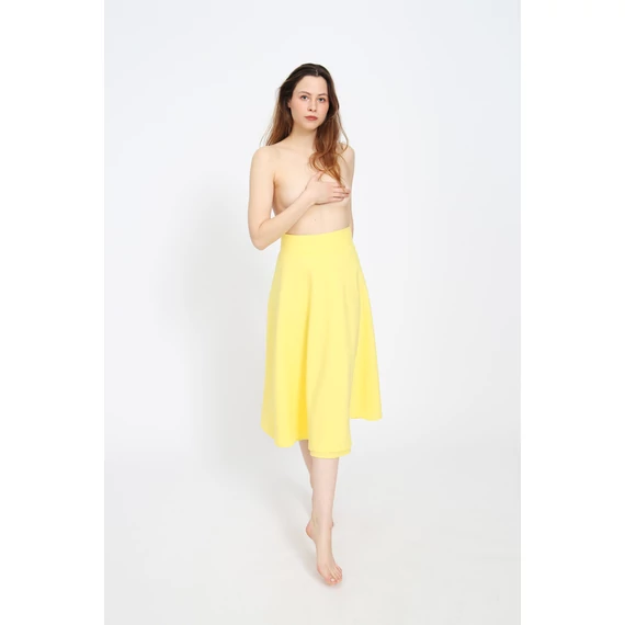 THE WRAP SKIRT - sárga  átlapolós one size szoknya
