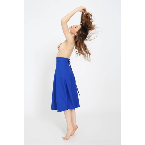THE WRAP SKIRT - királykék átlapolós one size szoknya
