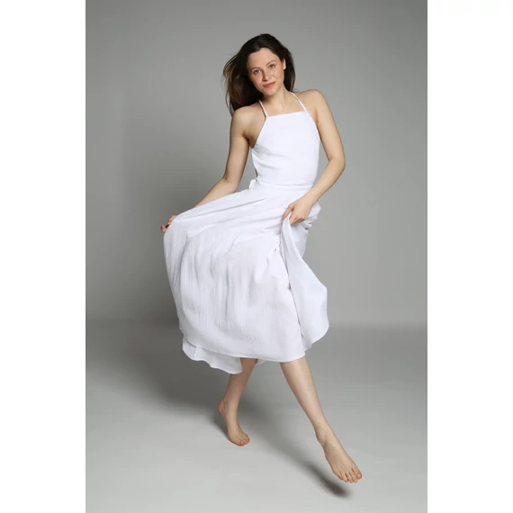 OPEN BACK SUMMER DRESS - fehér