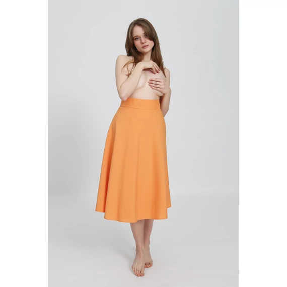 THE WRAP SKIRT - narancs / átlapolós one size szoknya