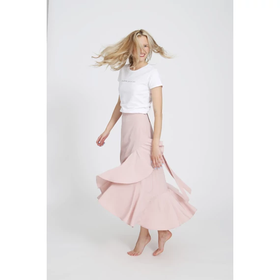 FRILL SKIRT - púder