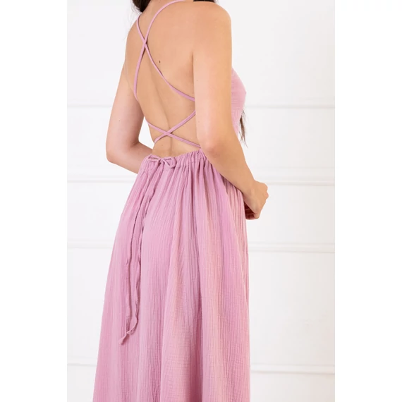 OPEN BACK SUMMER DRESS - fehér
