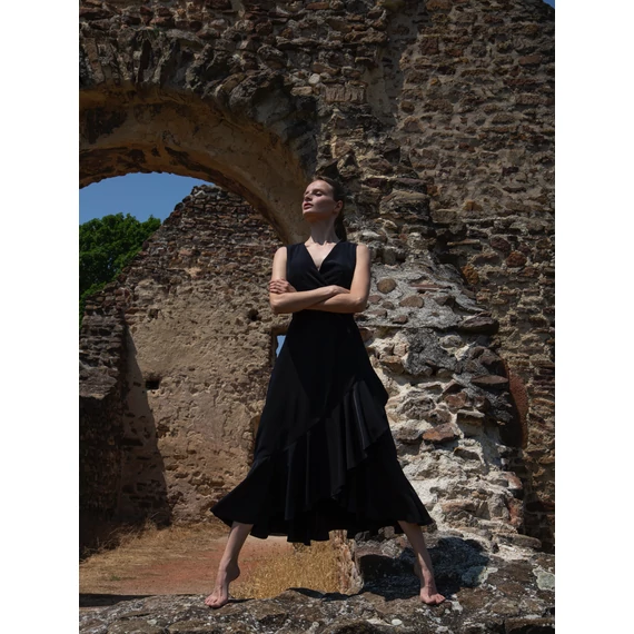 FRILL WRAP DRESS