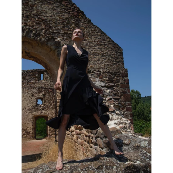 FRILL WRAP DRESS
