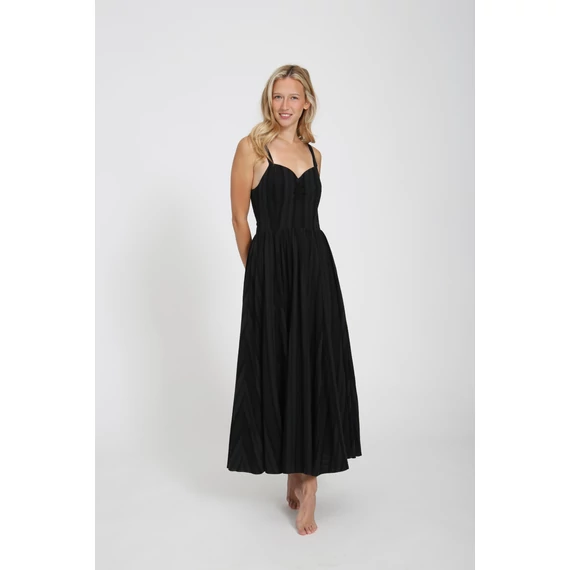 THE SUMMER DRESS TEXTURED BLACK 