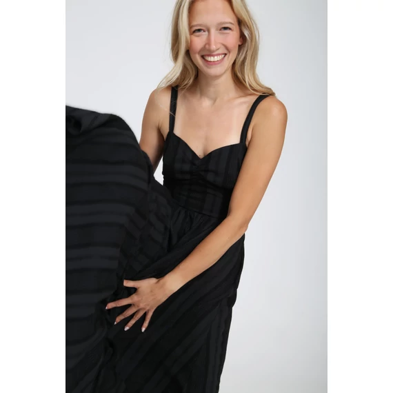 THE SUMMER DRESS TEXTURED BLACK 