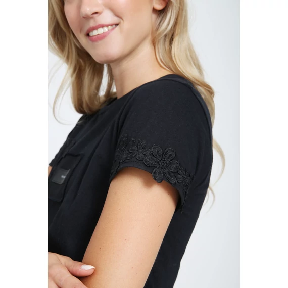 LACE polo - fekete 