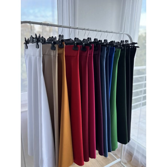 THE WRAP SKIRT - fehér  átlapolós one size szoknya 